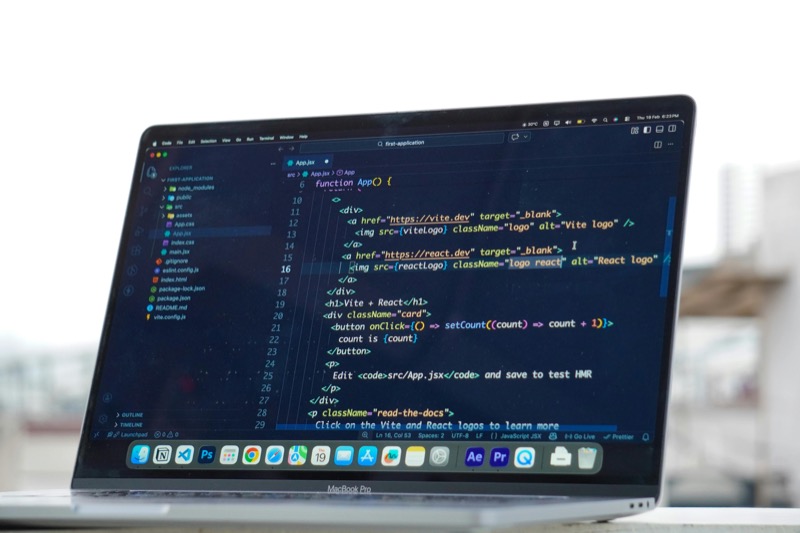 Application code in development at Stadi